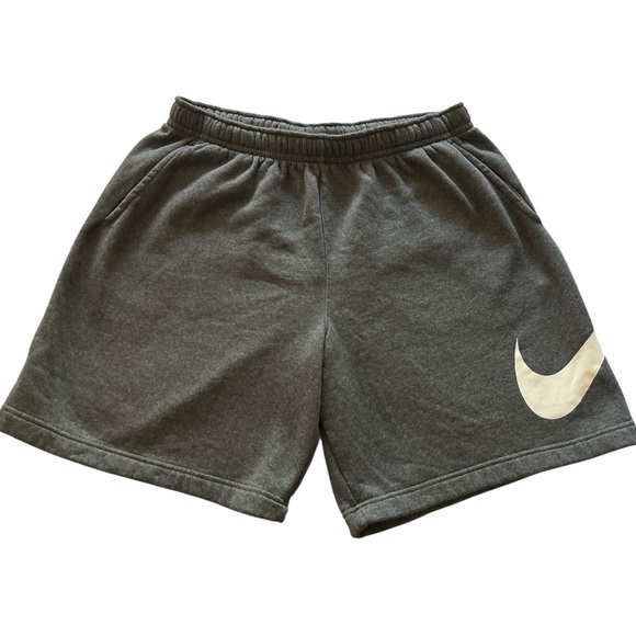 Nike Big Swoosh Shorts Mens Adult Gray OG Draw String Sweatpants XXL - Picture 1 of 5